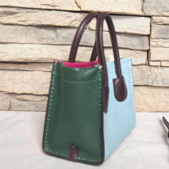 Coach Cashin Carry Mini Colourblock Pebble Leather Crossbody-Practically Perfect - Picture 10 of 11